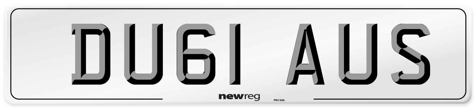DU61 AUS Number Plate from New Reg